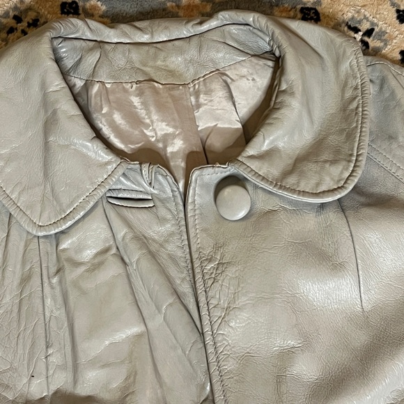 Vintage leather jacket car coat - Picture 4 of 10